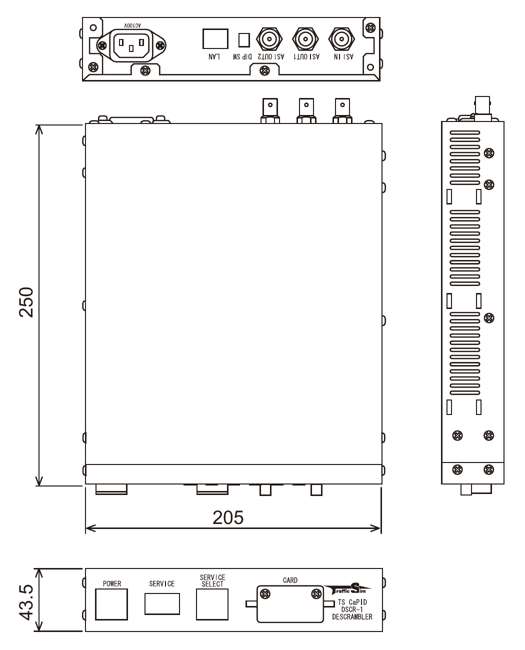 DSCR-1 外形図