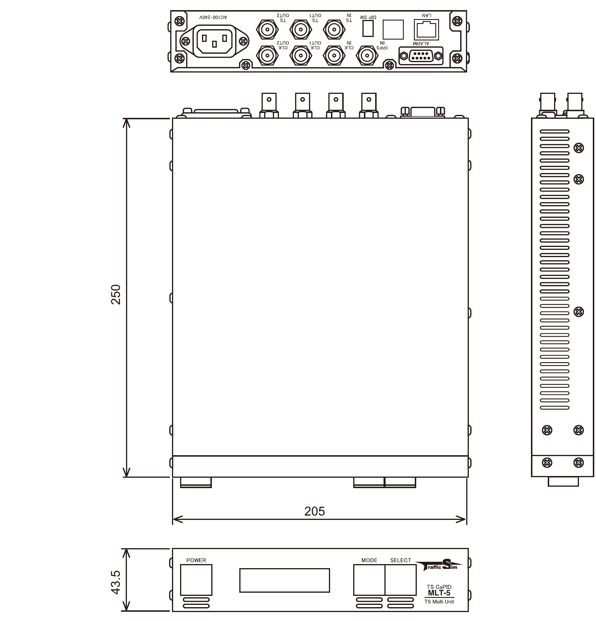 MLT-5-CLK 外形図